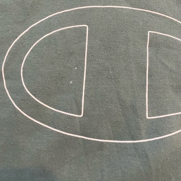 CHAMPION 𝅺Girl’s Green Logo Hoodie Size Large - Picture 5 of 5